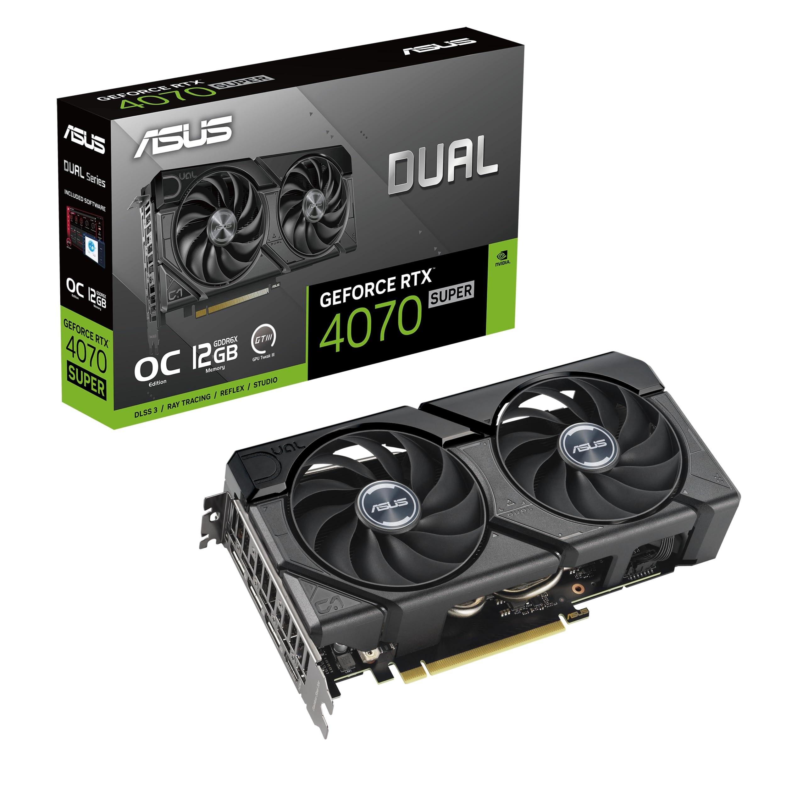 ASUS TUF GeForce RTX™ 5070 12GB GDDR7 OC Edition Graphics Card, NVIDIA, Desktop (PCIe® 5.0, HDMI®/DP 2.1, 3.125-Slot, Military-Grade Components, Protective PCB Coating, Axial-tech Fans)