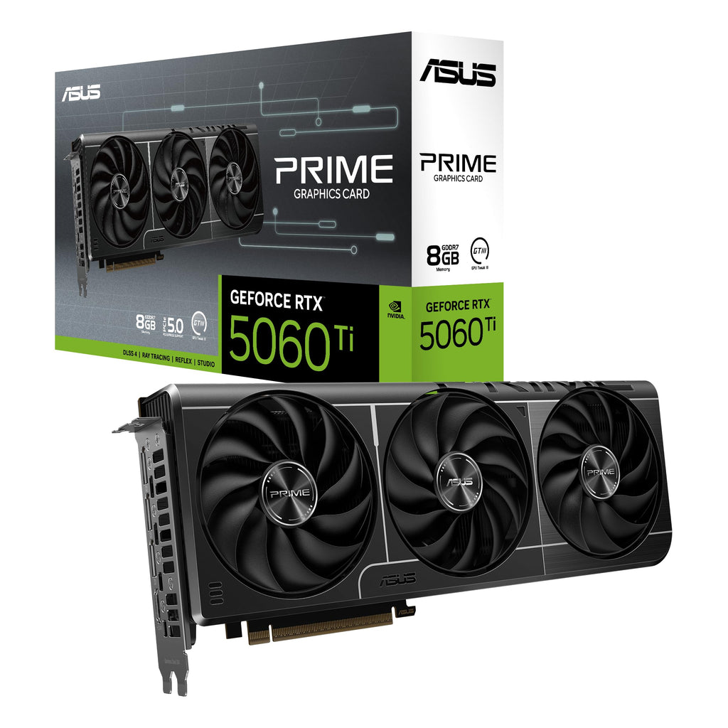 ASUS Dual GeForce RTX™ 5060 Ti 16GB GDDR7 OC Edition Graphics Card, NVIDIA, Desktop (PCIe 5.0, DLSS 4, HDMI 2.1b, DisplayPort 2.1b, 2.5-Slot, Axial-tech Fan, 0dB Technology)